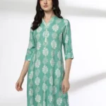 Women Floral Print Straight Kurta with Insert Pocket