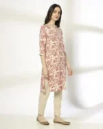 Women Floral Print Straight Kurta - Image 4