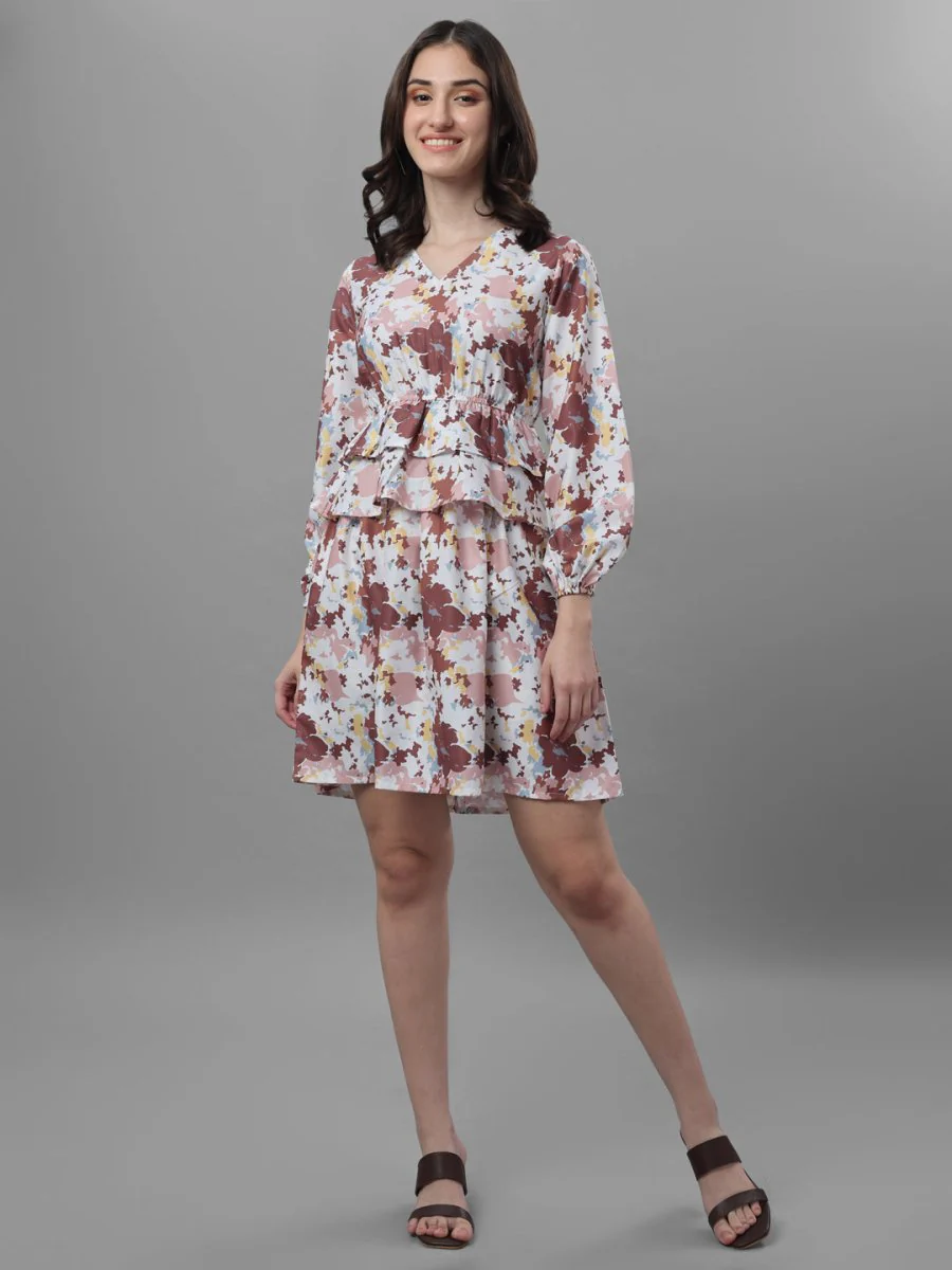 dresses-for-women-western-wear-floral-multi-color-masakalico-462922.webp Dresses For Women Western Wear Floral Multi Color - Image 1